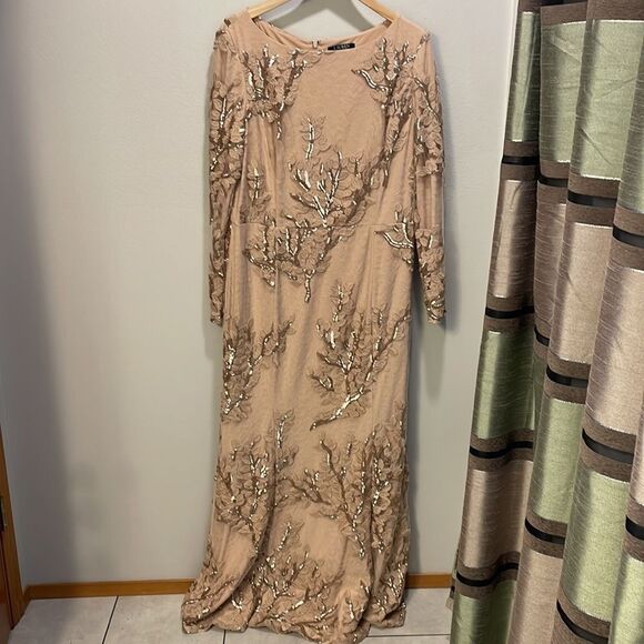 RALPH Lauren light pink woman’s beaded special occasion dress - Picture 2 of 16